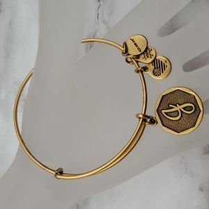 Alex and Ani Gold Tone "J" Initial Bracelet
